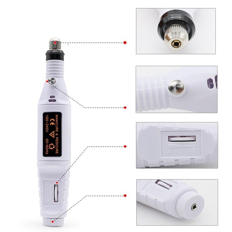 Профессиональная электрическая дрель для ногтей, маникюрный набор, инструмент для удаления ручек для ногтей, инструменты для полировки, прочный комплект оборудования для ногтей