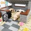 Ovly Farm Pig Shed with Rabbit MOC Parts Set with Pigsty Animals DIY Building Block Kit Kids Gift with Manual