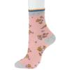 PAUL JOE ACCESSOIRES Crew Folk and Flowers 2SC1492 & Socks, Pattern, Pink,