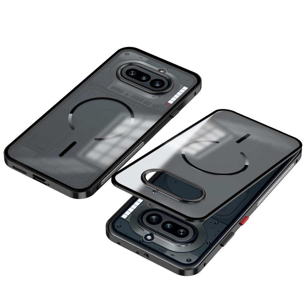 Чехол для Nothing Phone 4A Pro Phone 4A Алюминиевый Сплав Металлическая Рамка Бампер Матовый Акрил Magsafe Беспроводная Зарядка Чехол