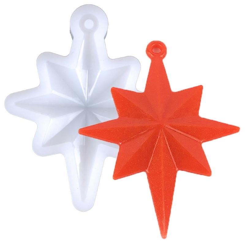 North Star Shape Silicone Mold Decorative Pendant Mold Handmade Epoxy Silicone Mold Epoxy Resin Molds Making Crafts