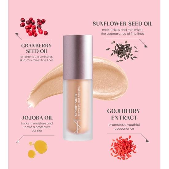 Жидкий хайлайтер House Of Makeup | Яркий, не размазывающийся хайлайтер для макияжа | Не размазывающийся хайлайтер для макияжа | 6 мл (Лунный свет, 6 мл)