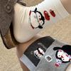 Female Spring and Autumn New Trend Cartoon Flocking Animal Cute Penguin Tube Pile Socks