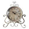 Desk Clock Vintage Iron Tabletop Clock with Precise Movement for Living Room Study Decoration Classical Clock