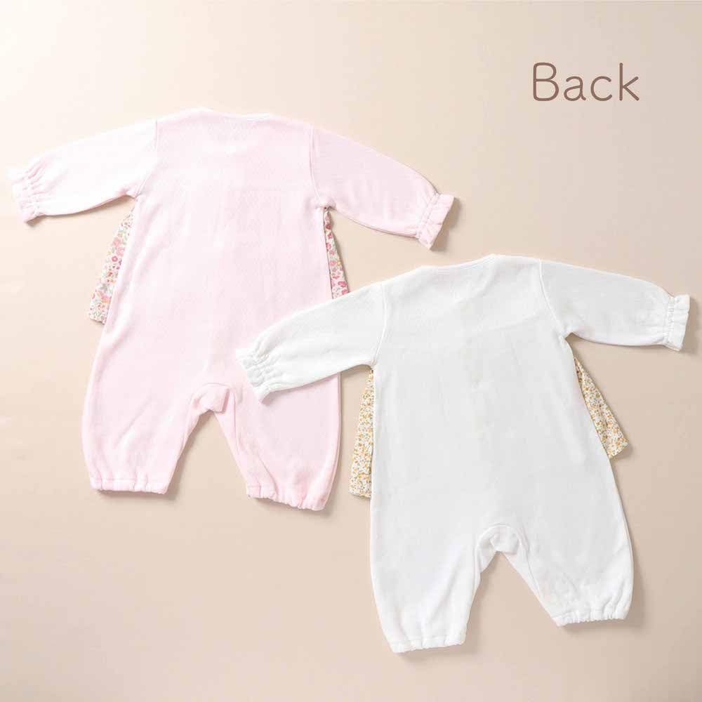 Cream De Coco Made In Japan Diamond Face Floral Print Coverall for Newborns and Floral Stylish Romper for Size Babies, Autumn/Winter Material, Warm,