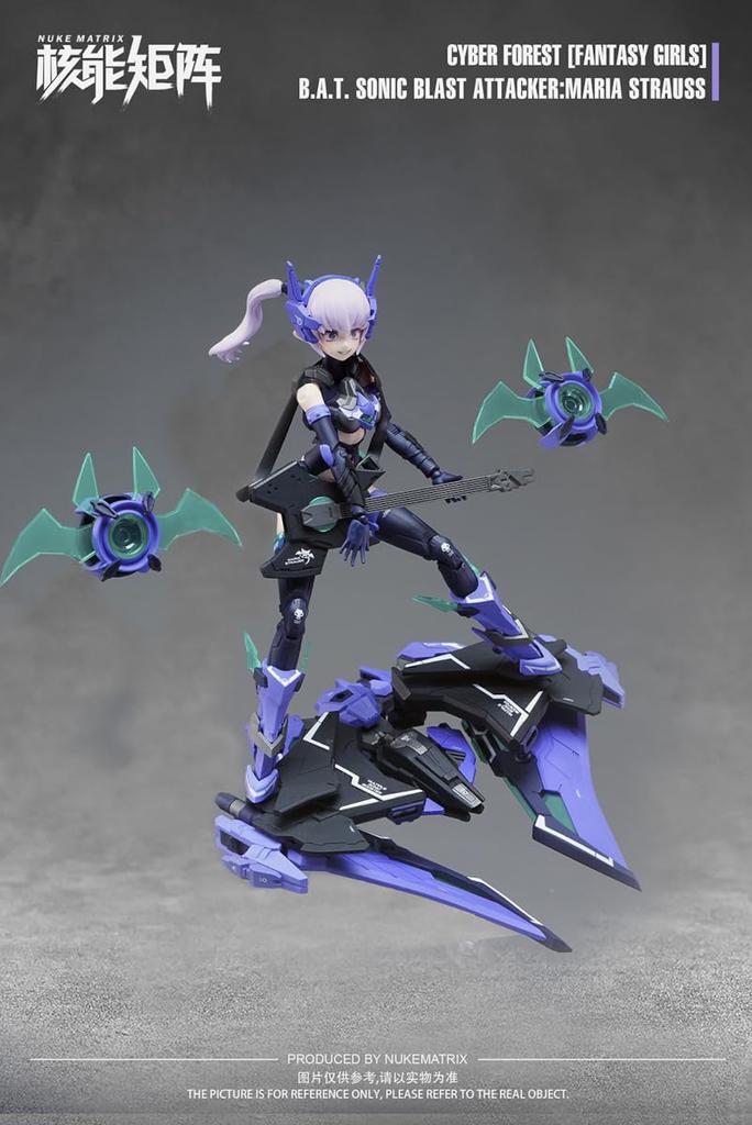 Doyusha NUKE MATRIX CYBER FOREST FANTASY GIRLS SONIC BLAST STRAUSS Scale Height 170mm Plastic Model First Limited Edition B.A.T. ATTACKERMARIA 1/12