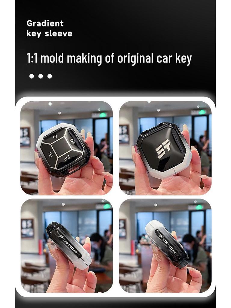 Jetour Traveler Key Case: Compatible with 24 Models, Gradient Shanhai T2 PRO Metal Shell