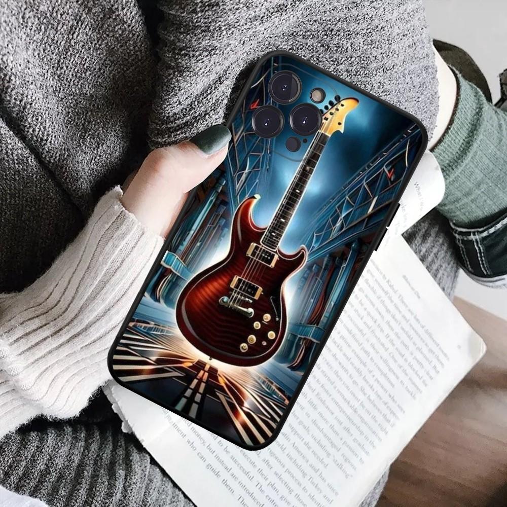 Чехол для телефона Музыкальный инструмент Гитара Пианино Для IPhone 16 15 8 7 6 6S Plus X SE XR XS 14 11 12 13 Mini Pro Max Мобильный чехол