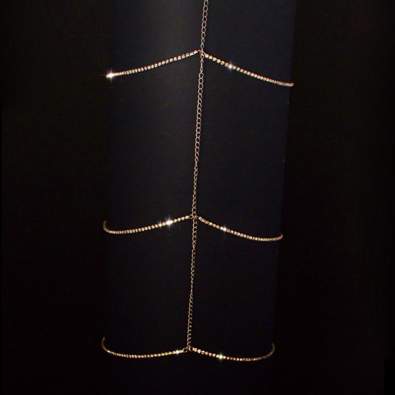 Женские металлические звенья для ног на бедрах, цепочка для подвязки, длинные украшения для тела, сексуальные