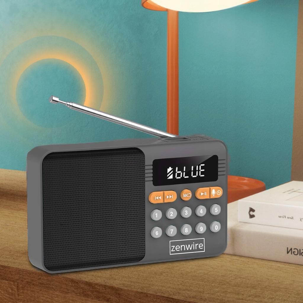Mini Radio Fm Bluetooth Przenośne Na Baterie Kuchenne Głośnik Bezprzewodowy