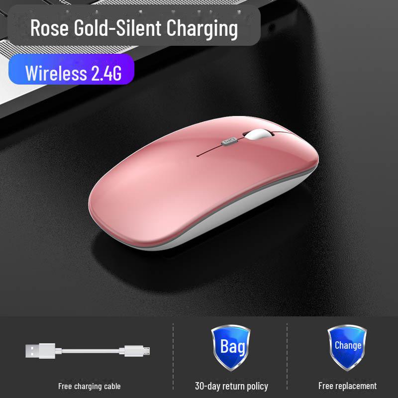 Бесшумная двухрежимная беспроводная Bluetooth-мышь — с возможностью подзарядки для использования дома и в офисе