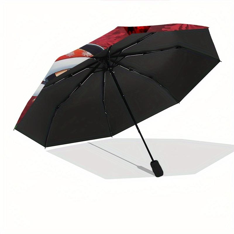 Mickey Mouse, Minnie Mouse Automatic Opening and Closing Umbrella - 8 Ribs Portable Folding Umbrella with Plastic Handle, Suitable for Leisu