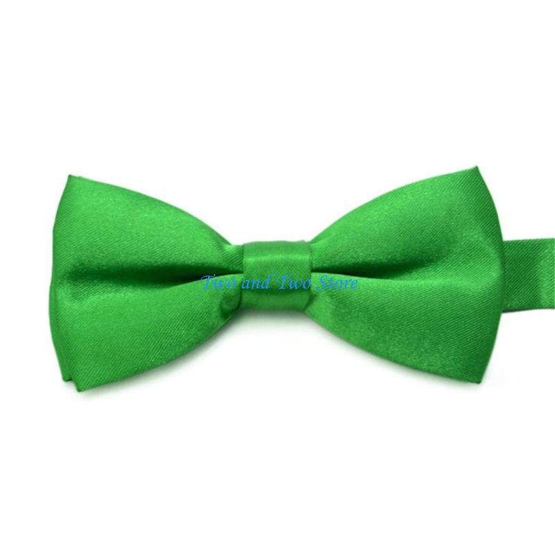 HX6F Kids Double Layer BowTie For School Event Birthday Party Soft Polyester Adjustable Neckband for Children Formal Occasion