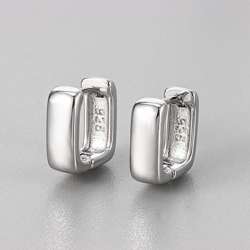 925 Sterling Silver Earrings For Women Trendy Gold Color Geometric Earring Jewelry Prevent Allergy Party Accessories Gift