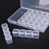Clear Plastic 28 Slots Adjustable Jewelry Storage Box Case Organizer Bead