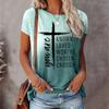Summer New Fashion Women's Clothing 3d Print T-shirt Daily Wear Top's Shirt Casual Simple Letter T Regular Shirt Streetwear