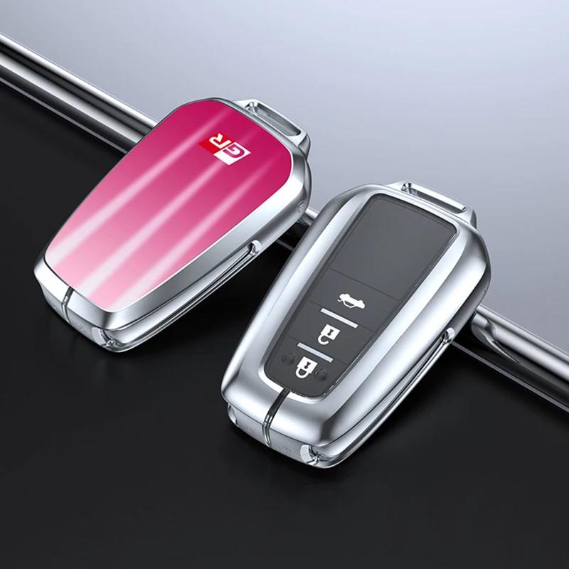 Автомобильный металлический сплав, дистанционный чехол для ключей для GR Sport Gazoo Racing C-HR RAV4 Mirai Avensis Prado, автоаксессуары, Стайлинг