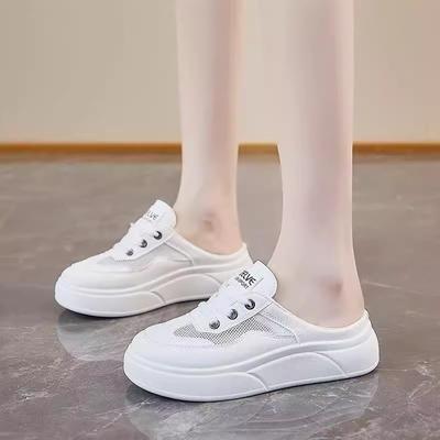 2025 новая плетеная ажурная сумка на толстой подошве, крутые тапочки с закрытым носком, женские удобные и дышащие пляжные римские шлепанцы на одном ремешке