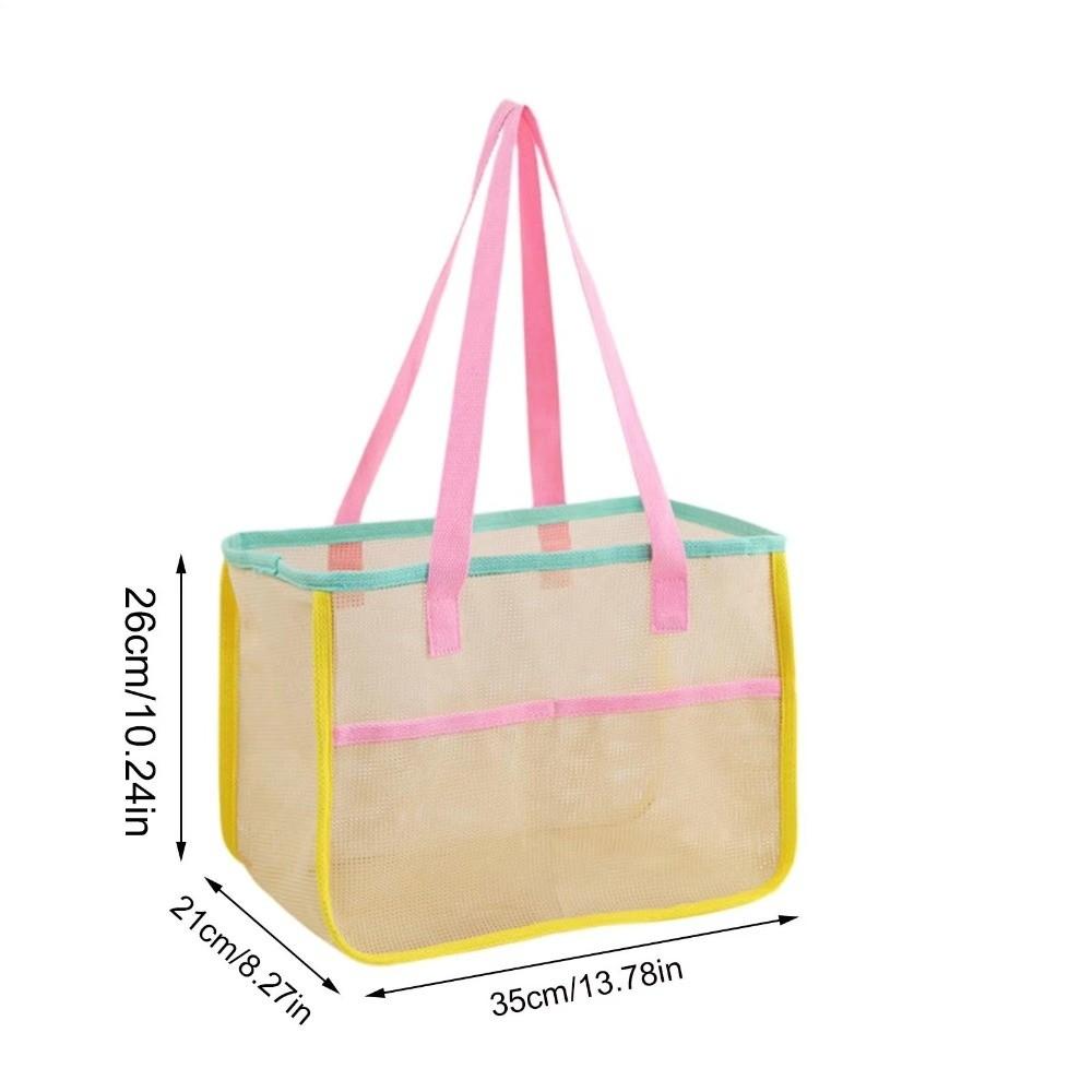 Breathable Shower Tote Bag Foldable Beach Storage Bag Durable Mesh Beach Bag Outdoor Activities
