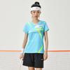 Li Ning Badminton Series Striped Quick-Dry Straight-Cut Short Sleeve T-Shirt Men Tops Sky-Blue AAYU137-3
