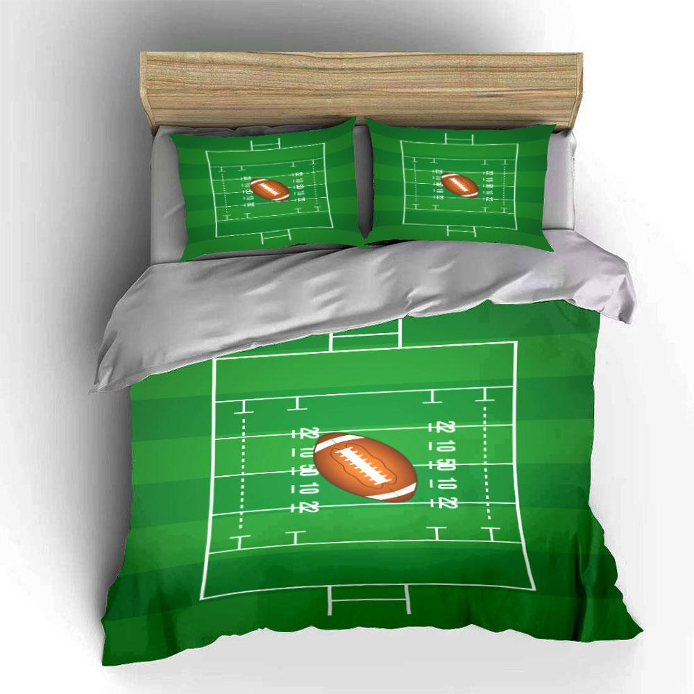Football field and ball. Bedding sets Duvet cover sets Duvet covers Pillowcases(1*Duvet Cover 2*Pillowcases without duvet insert)