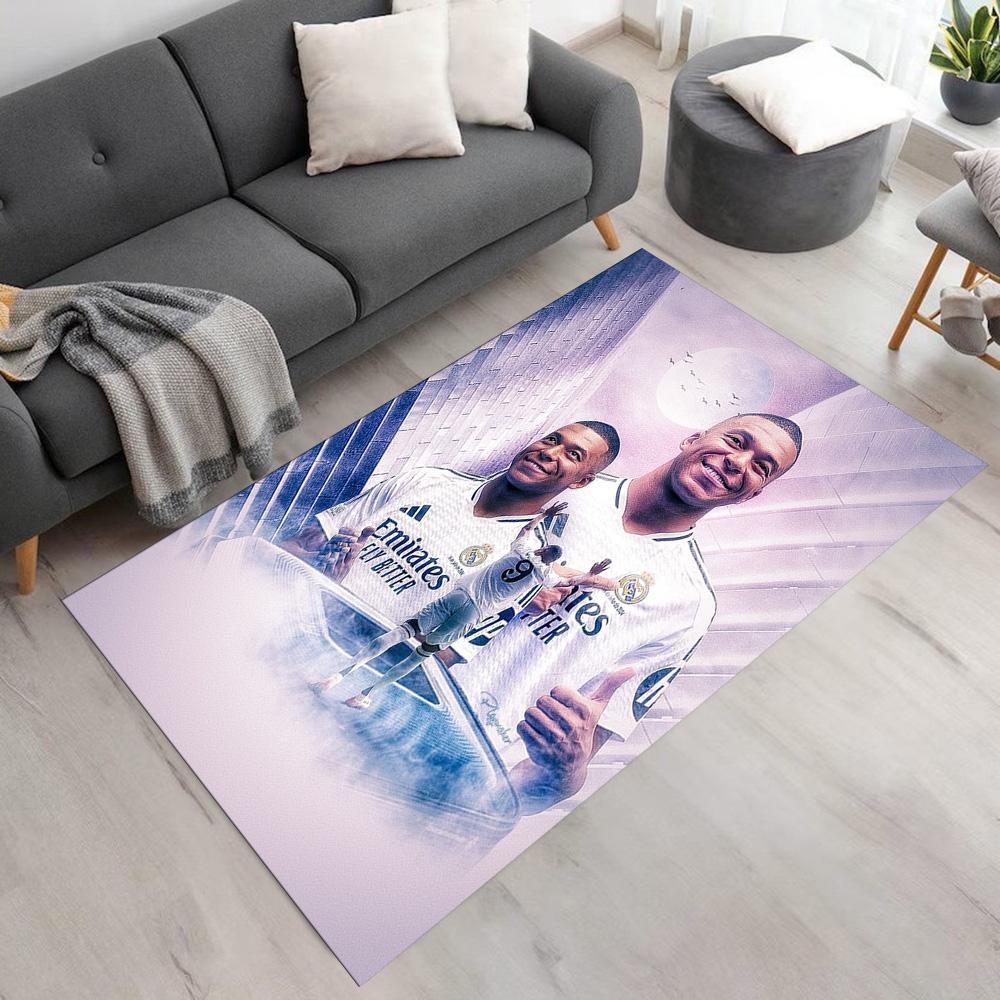 Star Player Kylian Mbappé Floor Mat Perfect for Outdoor Study room Playrooms Foyer Anti-slip Rug Office home decor Birthday Christmas Gift
