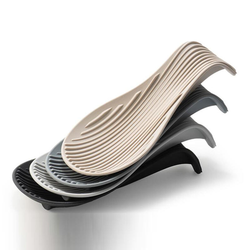 Силиконовый поднос для кухонной утвари, Кухонная лопатка, Суповая ложка, Силиконовая подставка для ложек, Бытовая толстая термоизолированная силиконовая подставка для ложек