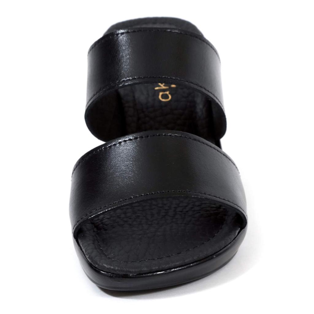 Мюли Сделано из Натуральной Двойной Клиновидной Подошвы Размер M [Akiriko] Сандалии, Япония, Кожа, Офис, Ремешок, Прибл.. 7.5см, Подошва,