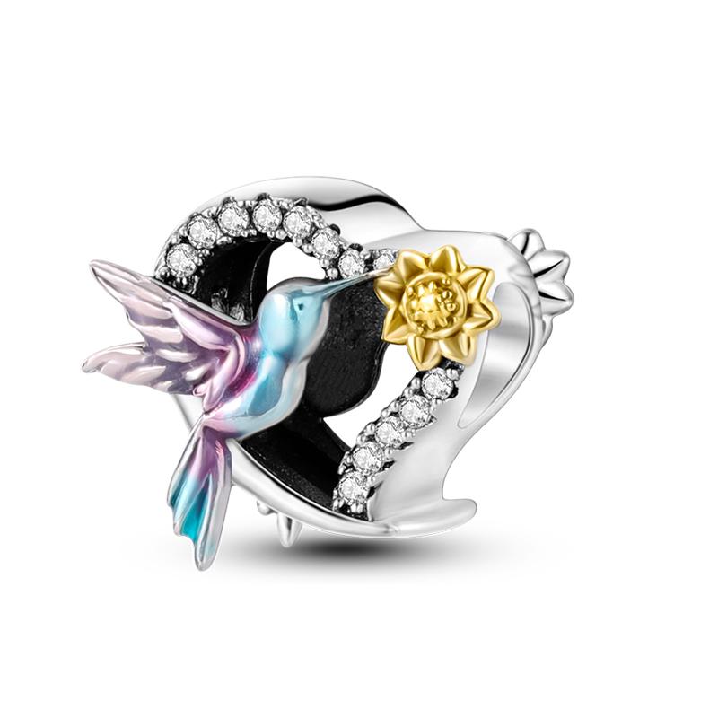 Spring 925 Silver Color Sakura Butterfly Flowers Charms Beads Fit Diy 925 Original Bracelets Fine DIY Jewelry Birthday Gifts