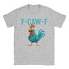 F-CAW-F Funny Rooster Chicken Farm Animal Humor Bird Lovers T Shirt Adult T-Shirts Summer O Neck Tee Shirt Tops