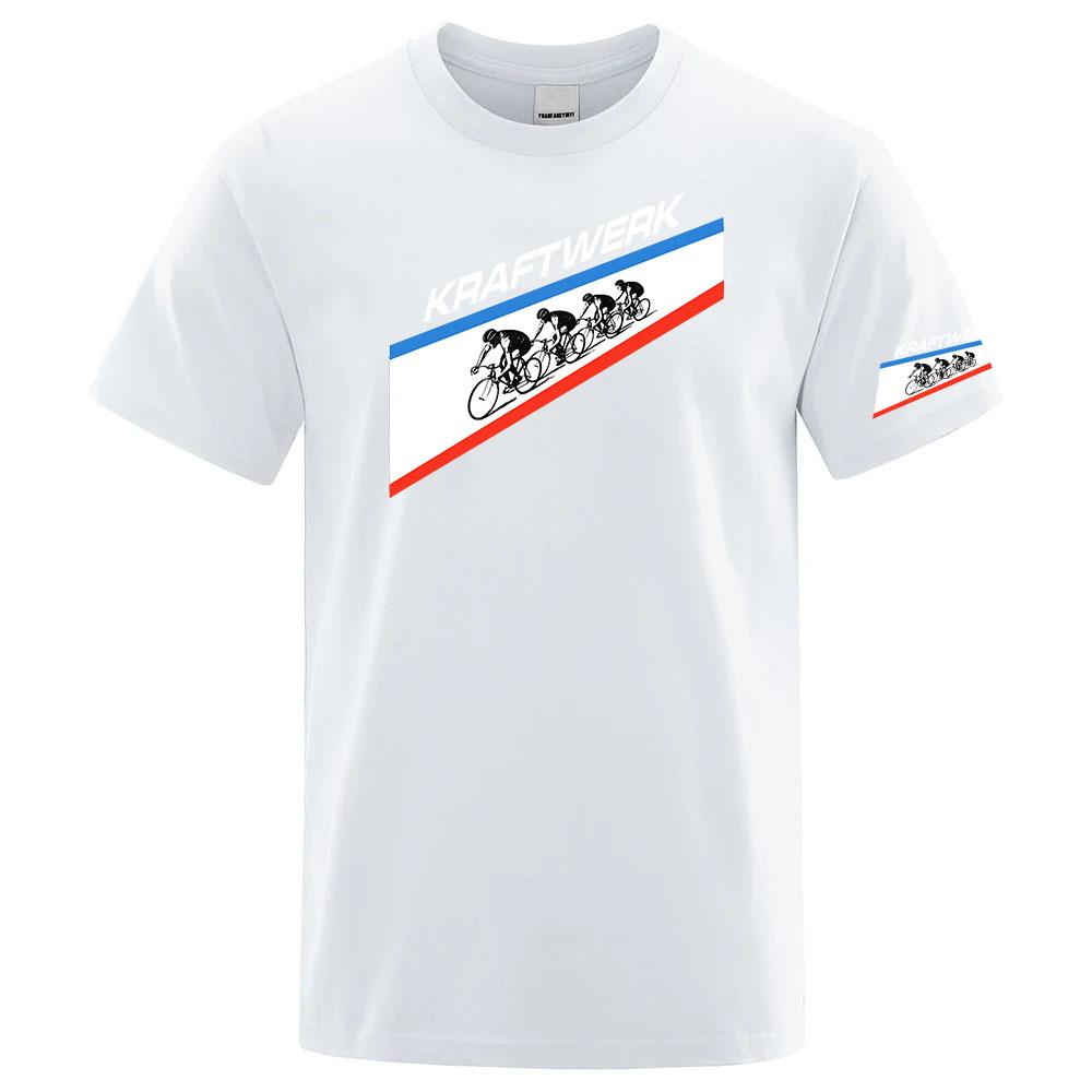 Kraftwerk Logo Print 2026 Summer Unisexs Casual New Solid Color Oneck Fashion Breathable Comfortable Versatile Tshirt Top