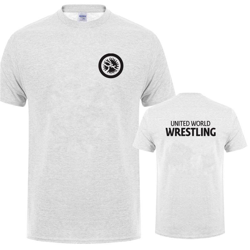 United World Wrestling UWW Мужская футболка Смешная Крутая Летняя Хлопковая С Коротким Рукавом Футболки Круглый Вырез Футболка Мужская Хип-Хоп Уличная Одежда