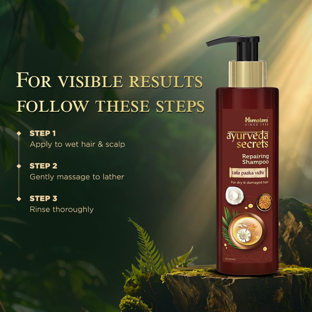 Himalaya Ayurveda Secrets Damage Repair Shampoo for Dry & Frizzy Hair 200 ml Pack of 1 Paraben Free