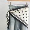 New Multi-functional Polka Dot Triangle Scarf Matching Pants Silk Satin Waist Belt Decorative Headscarf