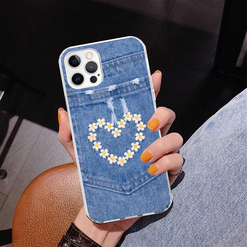 Джинсовый Ковбойский Деним С Принтом Чехол для Телефона Для iPhone 17 Air 16 Pro Max 16E 15 + 14 Plus 11 12 13 Mini 7 8 SE Подарок Печатная Крышка Fundas