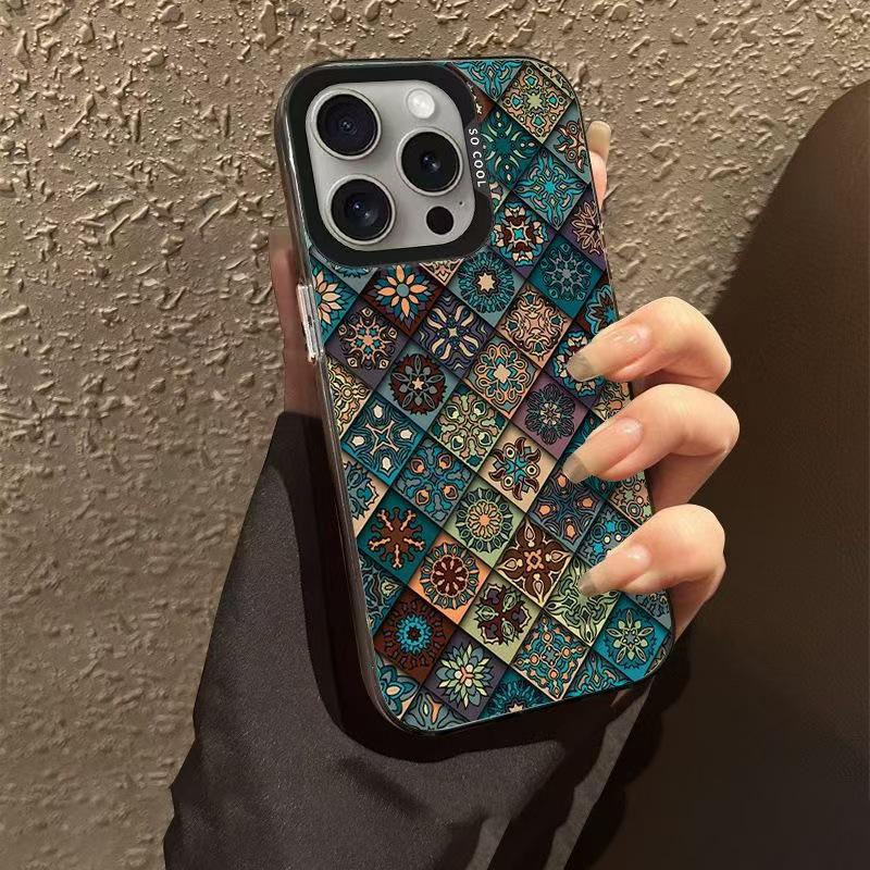 Чехол с узором-тотемом для Apple iPhone: Совместимо с 15 Pro Max, 16 Pro, 14 Pro и 17