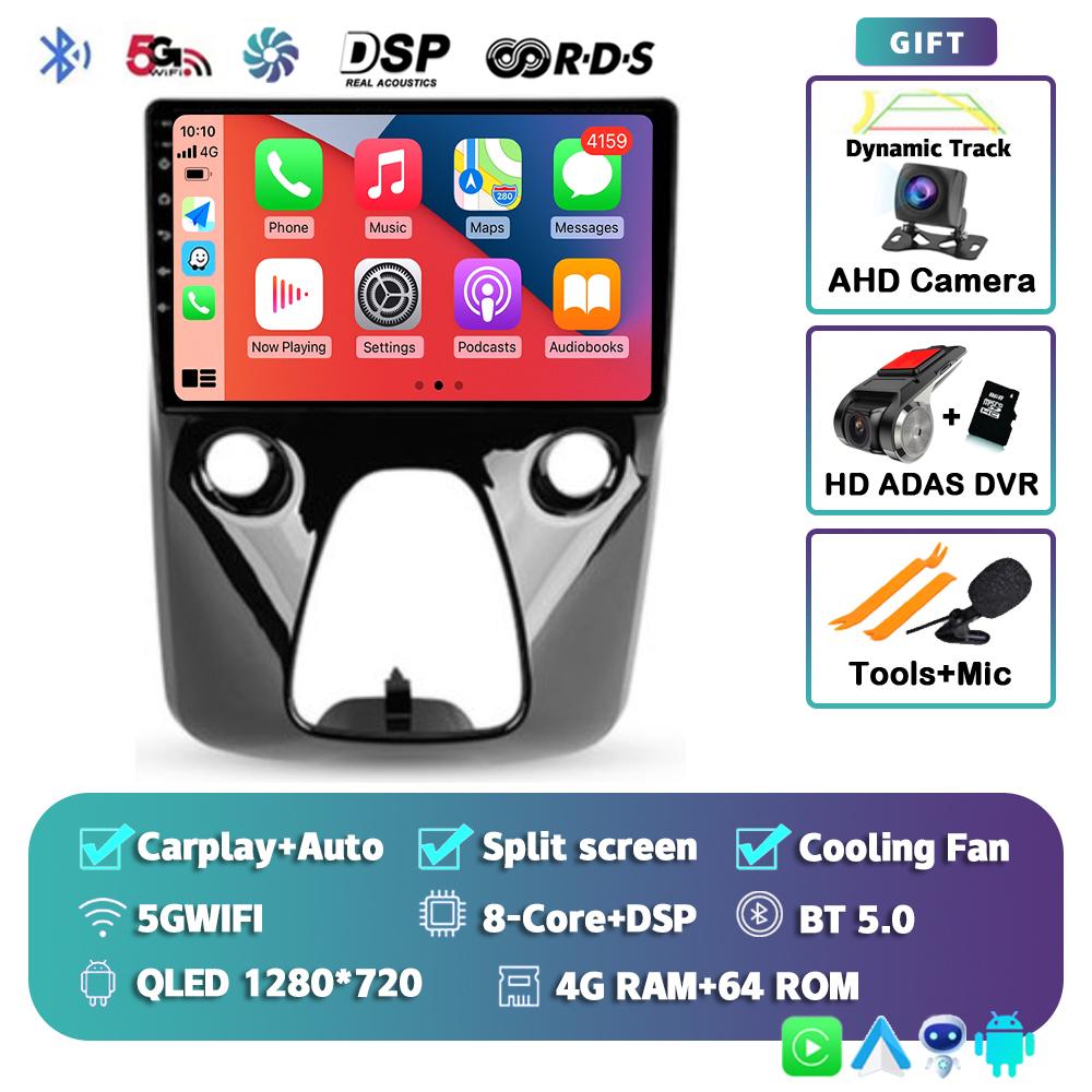 Android 14 Car Radio For Peugeot 108 For Toyota Aygo B40 2014-2021 Multimedia Video Player Navigation Stereo GPS 2din 2 din DSP