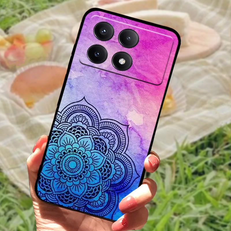 For Xiaomi Poco X6 Case Cover Poco X 6 X6 Pro 5G Silicone Soft Marble Black Bumper Funda Coque for Xiaomi Poco X6 Pro Protective