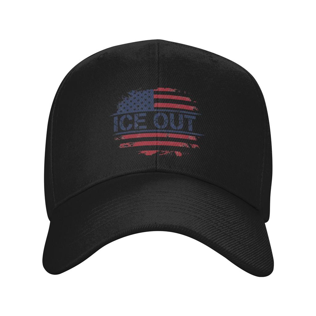 Unisex ice Out  Anti Ice Minneapolis Abolish Ice Hats Stylish Baseball Cap  Trucker Hat Golf Headewear Adjustable Fit