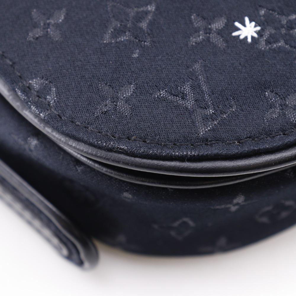 Louis Vuitton Сумка через плечо Muset M92273 Conte de Fe черная сатин с монограммой/Харако Женская Б/У