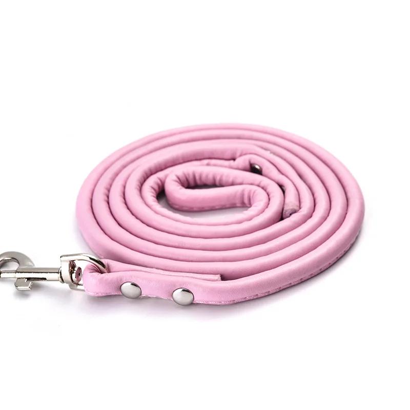 Поводок из искусственной кожи для собак, цепочка, поводки, веревка, крючок для кошек, пряжка для ошейника для мелких животных, шлейка для бега, ходьбы, черного, красного, синего цвета