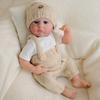 Реалистичная 48 см кукла-младенец Reborn Cameron, полное виниловое тело, имитация куклы, одежда цвета хаки, вязаный комбинезон, реалистичная кукла-новорожденный для детей, праздничные подарки