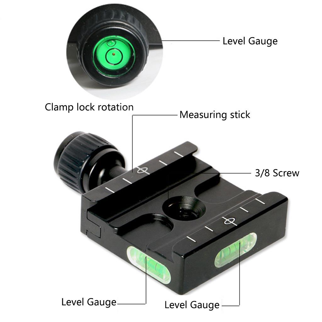 Aluminium Alloy 50mm Quick Release Plate QR Clamp Arca-Swiss Standard for Tripod