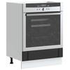 VidaXL Oven Cabinet Lucca Black Engineered Wood, Oven Unit, Kitchen Oven Cabinet, Oven Base Unit, Unit 853758