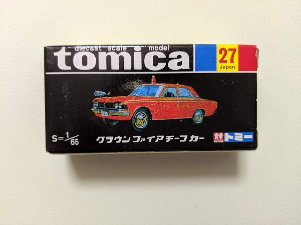 TOMY Tomica 27 Crown Fire Chief Car 30th Anniversary (Black Box)