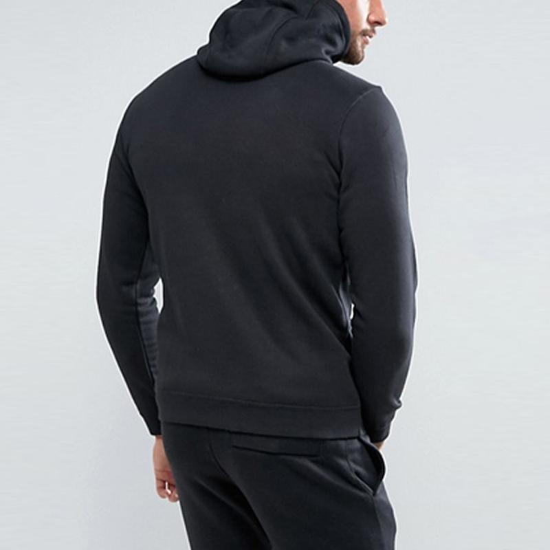 Nike Спортивная клубная флисовая толстовка с молнией во всю длину, черная/черная/белая мужская уличная одежда BV2645-010