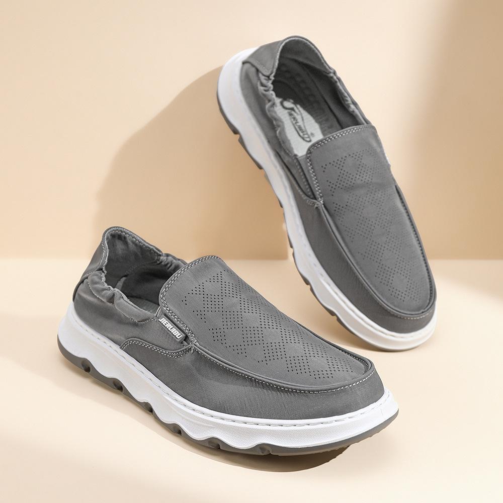 Men's shoes light driving summer old north cloth shoes thin breathable casual canvas shoes lazy soft sole