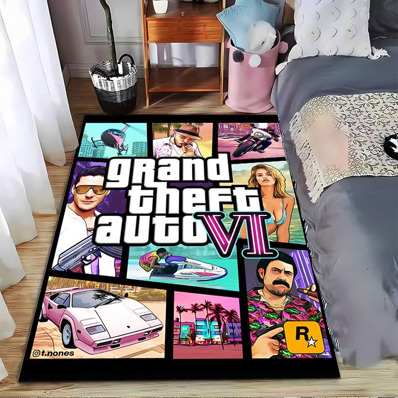 Grand Theft Auto VI Artwork suitable as a non-slip mat for the living room or bedroom sofa