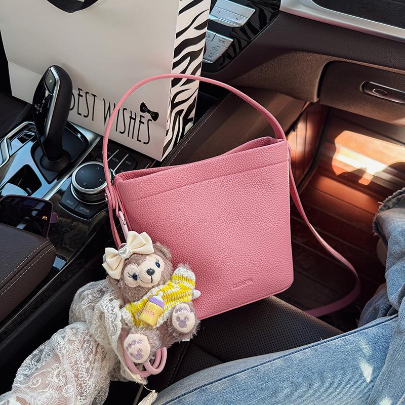 Сумка-ведро 2025 лето новая сумка конфетного цвета универсальная повседневная сумка-мессенджер модная универсальная наплечная сумка