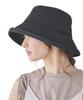 Hat UV Wide Sun Sun Large Small Makes Face Look Comes with Chin Milsa Edge Up Sailor BLACK 60cm [milsa] Women's [Beautiful Silhouette] Protection,